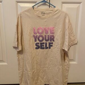 The One Size Tee from Victoria’s Secret Pink with Love Yourself Print